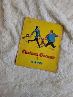 Curious George by H.A. Rey Yellow Vintage Picture Book Copyright 1941